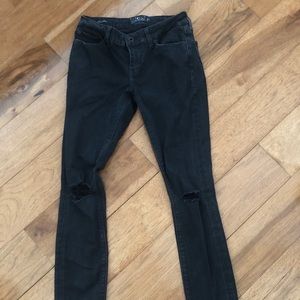 Lucky Brand Black Distressed Skinny Jeans